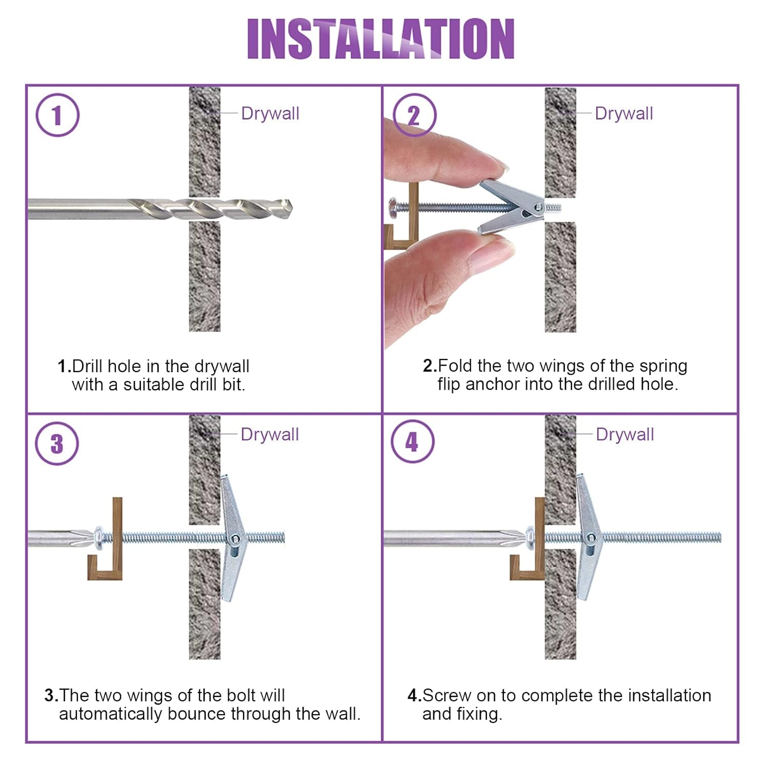 Say goodbye to wall damage! Check out our Swpeet 30PC Toggle Bolt & Wing Nut Kit - perfect for securely hanging heavy items on drywall! 🛠️💪 #HomeImprovement #DIY