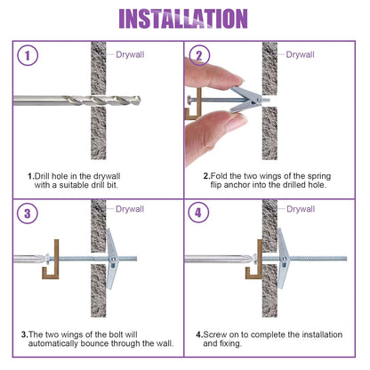 Say goodbye to wall damage! Check out our Swpeet 30PC Toggle Bolt & Wing Nut Kit - perfect for securely hanging heavy items on drywall! 🛠️💪 #HomeImprovement #DIY