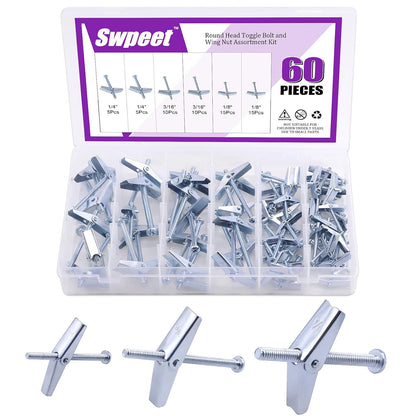 Say goodbye to wall damage! Check out our Swpeet 30PC Toggle Bolt & Wing Nut Kit - perfect for securely hanging heavy items on drywall! 🛠️💪 #HomeImprovement #DIY